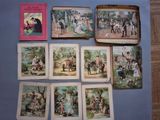 de nombreuses photos de personnes et d'animaux sur la table