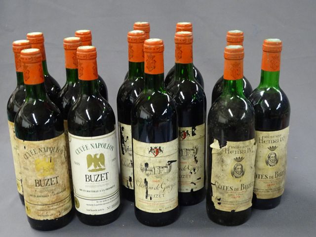 BUZEET, CUVEE NAPOLEON, 6 bouteilles de 1985 ; CHATEAU DE GUEYZE,...
