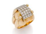 une bague en or 18k et diamants