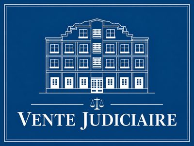 Logo « Vente judiciaire » sur fond bleu