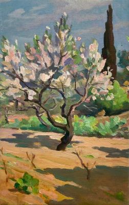 Jos Henri PONCHIN (1897 - 1981), "Cerisier en fleurs".