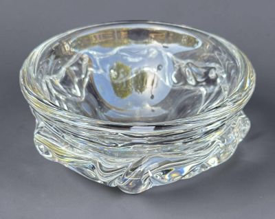 DAUM Coupe en verre soufflé Signé dessous
