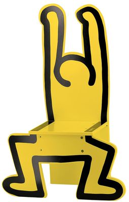 Chaise pour enfants "Keith Haring", version jaune