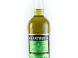 a bottle of chartreuse irish whiskey on a white background