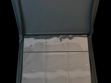 a suitcase with a lot of papers inside of it