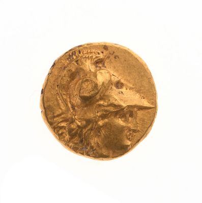 l'image d'une pièce d'or sur laquelle figure une femme