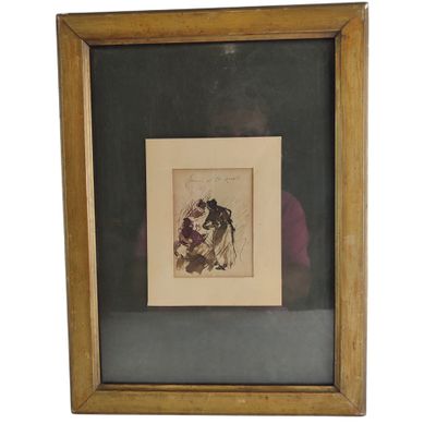 an image of a picture of a woman with a dog in a frame