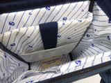a close up view of a bag with a label on it