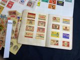 many different types of stamps on a table