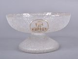 an image of a white glass bowl with a picture of a horse on it