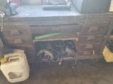 a picture of a workbench with a lot of tools on it