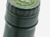 a close up of a bottle of wine with a label on it