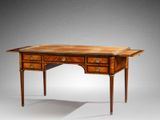 an image of a desk with drawers and drawers on it