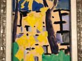une image d'une photo d'un tableau représentant une femme en robe jaune