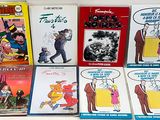 beaucoup de livres sur la table