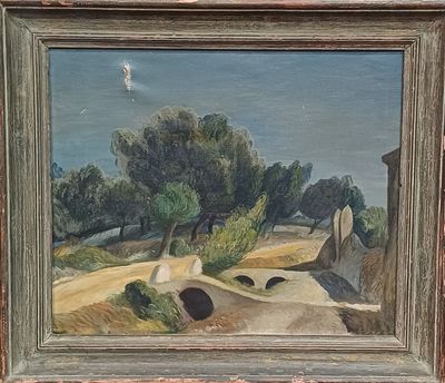 une peinture sur le mur d'un immeuble, avec un oiseau qui vole au-dessus