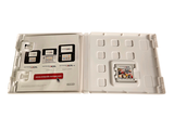 a white box with a red button on it