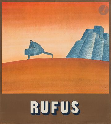 an image of a painting of a man standing on top of a hill