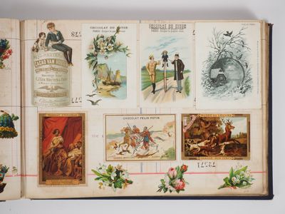 Album de cartes postales, vignettes et chromos contenant 61 … - Photo 1