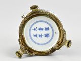 chinese blue and white porcelain vase on stand