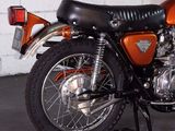 a motorcycle that is parked in a garage