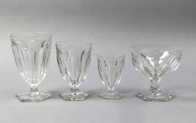 BACCARAT : SERVICE de VERRES en cristal taillé modèle Talley…
