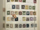 an open book with a lot of stamps on it