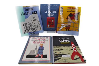 Tintin Lot 5 vols. Aux pays des soviets Fac-similé 1981