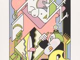 an image of a painting of a woman and a man in a kitchen