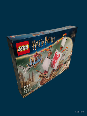 une boîte sur laquelle figure un ensemble Lego Harry Potter