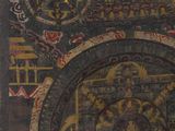 an image of a painting of a circular design on a piece of wood
