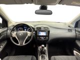 the interior of a car with a steering wheel, dashboard, and dashboard controls