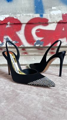 Escarpins P.37 A. VAUTHIER talons de 10,5cm en satin et stra…