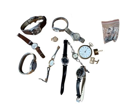 de nombreux modèles différents de montres et de bracelets sur un fond blanc