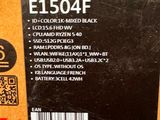 the back of a box with a label on it that says e154f