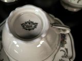 a cup and saucer on a saucer on a table