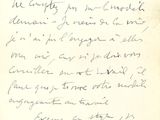 an old handwritten letter from a man who is writing a poem