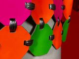 a close up of a colorful belt on a mannequin mannequin
