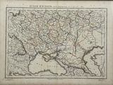 une vieille carte de l'Europe indiquant les frontières des pays