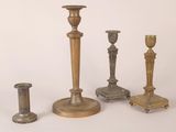 several different types of candlesticks are shown on a white background
