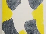 an image of a picture of a yellow and grey painting