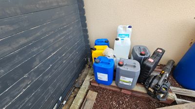 a lot of different types of water in the yard