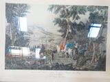 a picture of a painting of a man on a horse