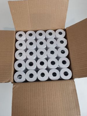 many rolls of toilet paper in a cardboard box