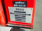 a close up of a sign on the side of a red truck
