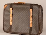 louis vuitton monogram canvas and leather suitcase