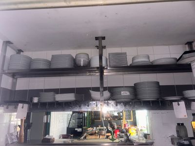 1 étagère 2 niveaux inox avec ligne porte bon LJS ELÇAURHAND…