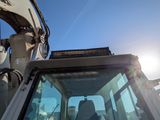 a close up view of the front of a construction vehicle