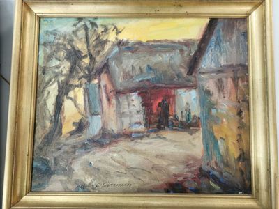 Hans Sorensen (XXe), Le fourneau - H/T signée en bas au cent…