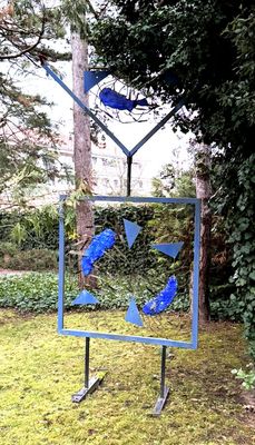 Claude GIORGI (1954), "Compositon", métal soudé et laqué, H …